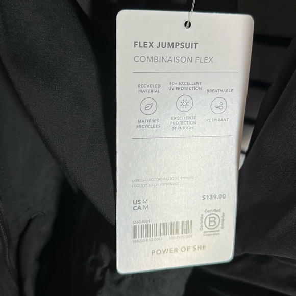 NWT Athleta Flex jumpsuit black - Picture 3 of 7